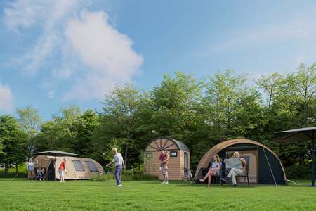 De Waard Tunneltent met privé sanitair | 5 personen